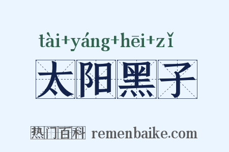 太阳黑子是什么意思的图片